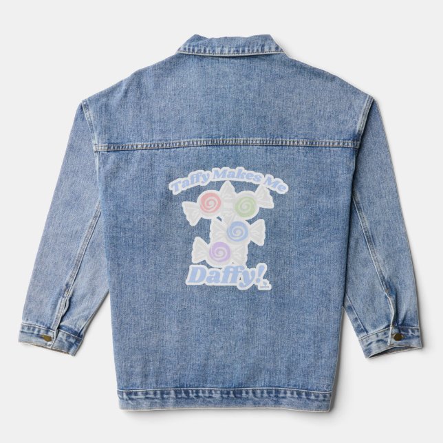 Chaqueta Vaquera Daffy para Taffy Candy Fun Personalizado Arte (Reverso )