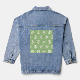 Chaqueta Vaquera Dainty Daisy Denim Jacket (Sage Green & White)