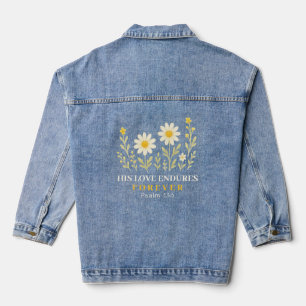 Chaqueta Vaquera Dalias amarillas cristianas Su amor perdura para s