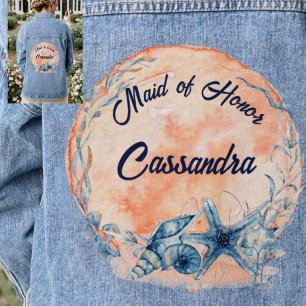 Chaqueta Vaquera Dama de Honor Personalizada Acuarela Concha Estrel