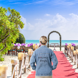 Chaqueta Vaquera Dama de Honor Personalizada Fiesta de Despedida de