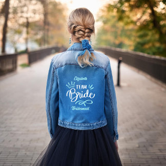 Chaqueta Vaquera Dama de honor personalizada "Team Bride"