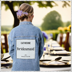 Chaqueta Vaquera Damas de Honor Lunares Fiesta Nupcial Personalizad