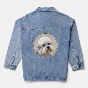 Chaqueta Vaquera Dandie Dinmont Terrier Pintura Original De Perro
