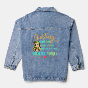 Chaqueta Vaquera Darling Quítate Tu Teléfono Celular Retro