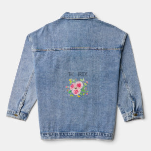 Chaqueta vaquera de boda floral Hermosa flora púrp