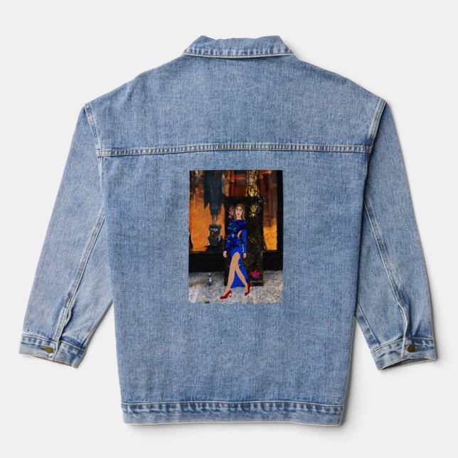 Chaqueta vaquera de diseños creativos de Qc lady L (Reverso )