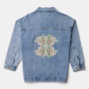 Chaqueta vaquera de estilo bordado floral Estéti