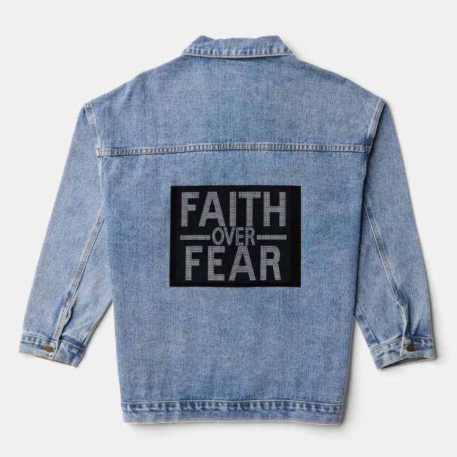 Chaqueta vaquera de Fe sobre Miedo (Reverso )