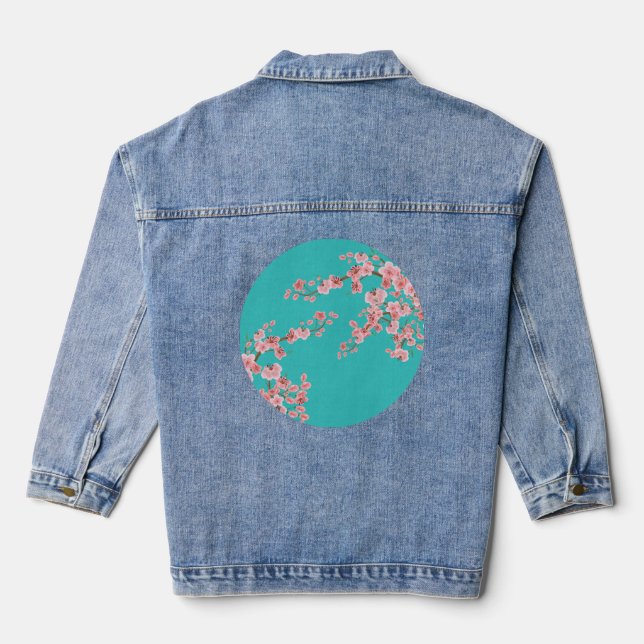 Chaqueta vaquera de flor de cerezo botánica (Reverso )