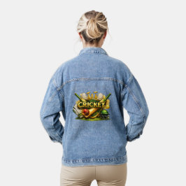 Chaqueta vaquera de mujer con emblema dorado Crick