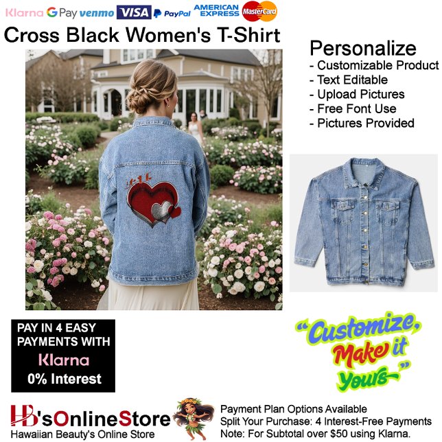 Chaqueta vaquera de mujer Heart Magic adulto 2X (Heart Magic Women's Denim Jean Jacket Adult.)