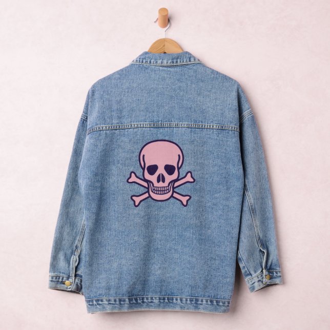 Chaqueta vaquera de mujer Pink Skull (Hangar)