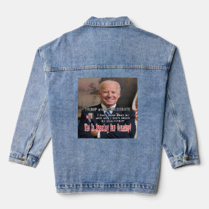 Chaqueta Vaquera Debate sobre Trump y Biden