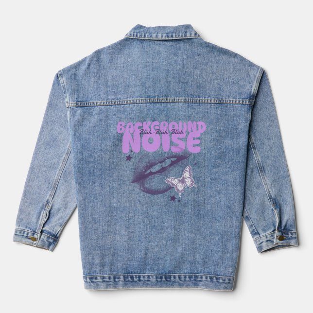 Chaqueta Vaquera Declaración de moda de fondo (Reverso )