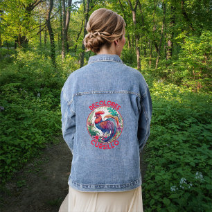 Chaqueta Vaquera DeColores Cursillo Colorful Floral Rooster