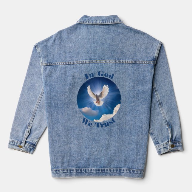 Chaqueta vaquera decorativa "En Dios confiamos" (Reverso )