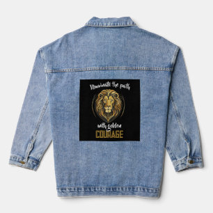Chaqueta Vaquera "Deja que tu coraje brille como un león dorado."