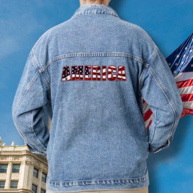 Chaqueta Vaquera Denim Azul Jean Jacket América Bandera de Estados  (Subido por el creador)
