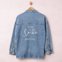 Denim de dama de honor personalizada