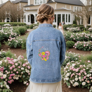 Chaqueta Vaquera Denim Jacket Blue Butterfly Floral