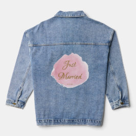 Chaqueta Vaquera Denim Jacket, Boda de color de agua rosada de Rubo
