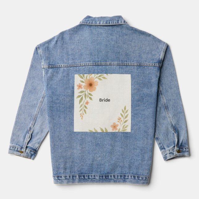 Chaqueta Vaquera Denim Jacket, Boda de flores silvestres rusticas (Reverso )
