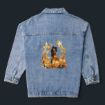 Chaqueta Vaquera Denim Jacket, Boda ruso de otoño<br><div class="desc">Manténgase elegante y acogedor con esta rústica chaqueta de boda de otoño. Una combinación perfecta de elegancia y encanto informal,  ideal para novias,  damas de honor o invitados a una boda en otoño.</div>