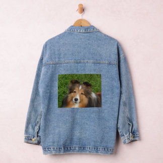 Chaqueta Vaquera Denim Jacket con imagen de Sheltie