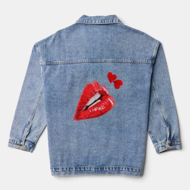 Chaqueta Vaquera Denim Jacket con los labios rojos (Reverso )