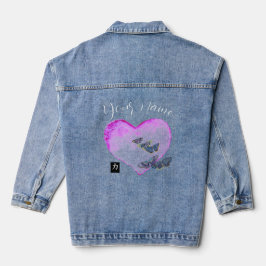 CHAQUETA VAQUERA DENIM JACKET CON NOMBRE PERSONALIZADO DE CORAZÓN Y