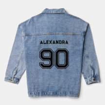 Denim Jacket con nombre personalizado y número per