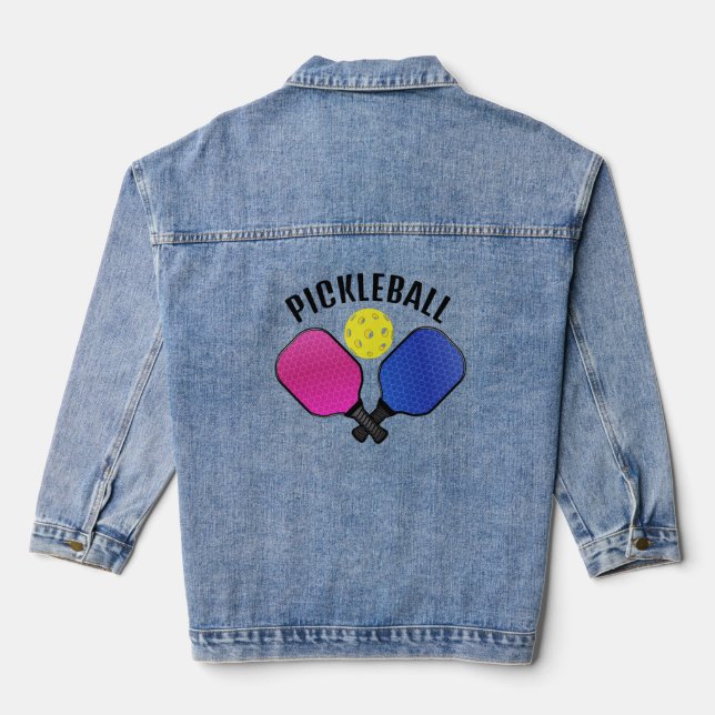 Chaqueta Vaquera Denim Jacket de diseño de bolas de póquer (Reverso )