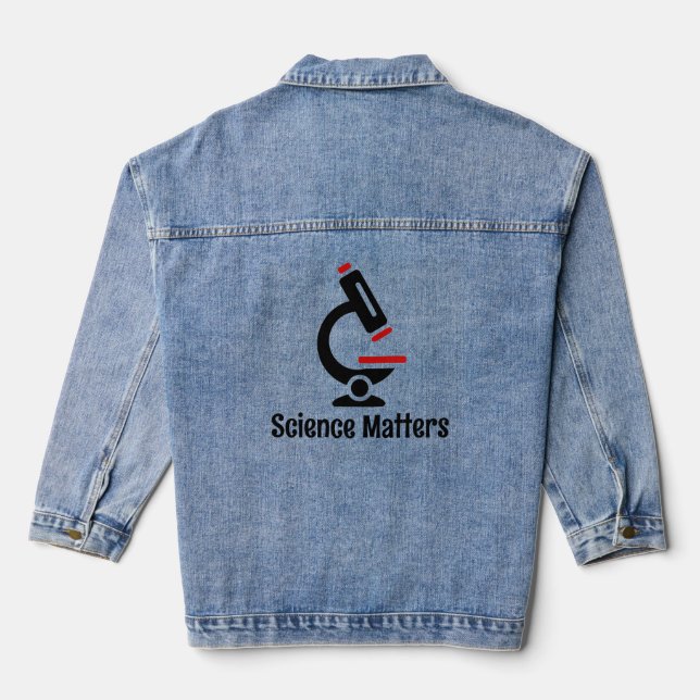 Chaqueta Vaquera Denim Jacket de diseño de ciencia del microscopio  (Reverso )
