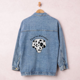 Chaqueta Vaquera Denim Jacket de diseño de perro de Dalmacia