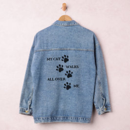 Chaqueta Vaquera Denim Jacket de diseño de pinturas negras
