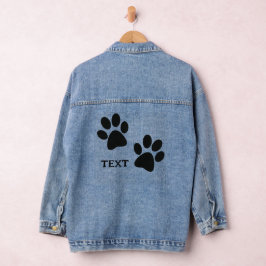 Chaqueta Vaquera Denim Jacket de diseño de pinturas negras