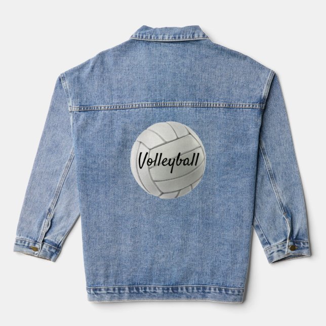 Chaqueta Vaquera Denim Jacket de diseño de voleibol (Reverso )