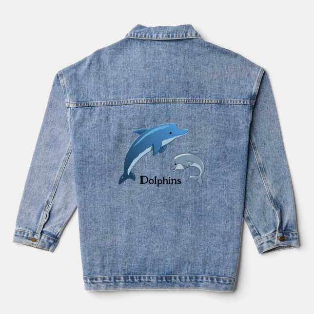 Chaqueta Vaquera Denim Jacket de diseño para delfines (Reverso )