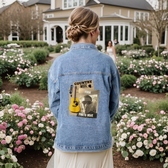 Chaqueta Vaquera Denim Jacket de música country personalizada (Reverso Boda)
