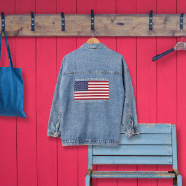 Chaqueta Vaquera Denim Jacket, Personalizado de Bandera Americana