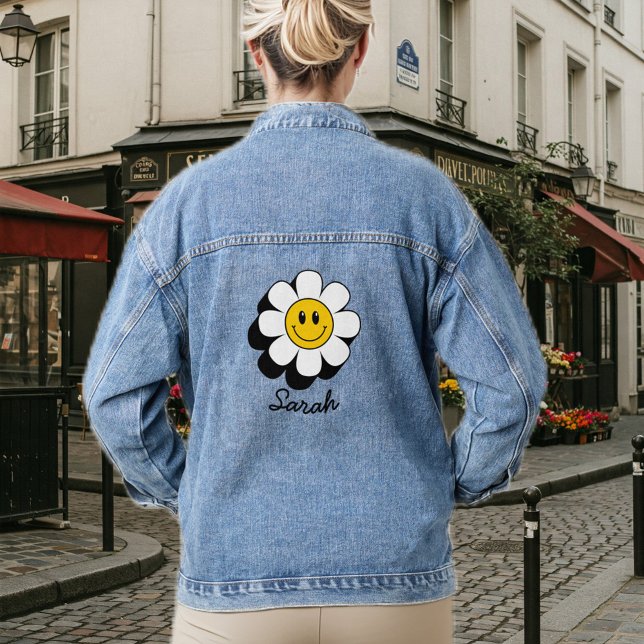 Chaqueta Vaquera Denim jacket with daisy, Denim jacket with name (Subido por el creador)