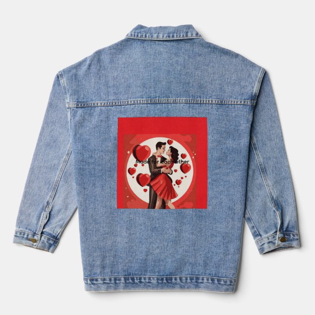 Chaqueta Vaquera Denim Jacket with romantic design  (Reverso )