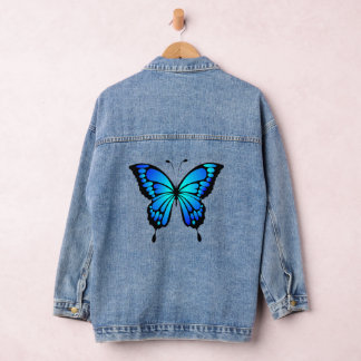 Chaqueta Vaquera Denim Jean Jacket Butterfly femenino personalizado