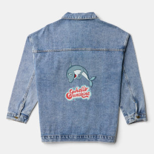 Chaqueta Vaquera Denim Jean Jacket de diseño de arte para delfines 