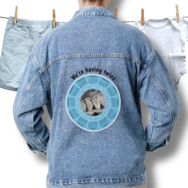 Chaqueta Vaquera Denim Jean Jacket embarazo Estamos teniendo gemelo (Subido por el creador)