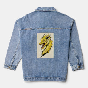Chaqueta Vaquera Denim Jean Jacket femenino con grabado dorado