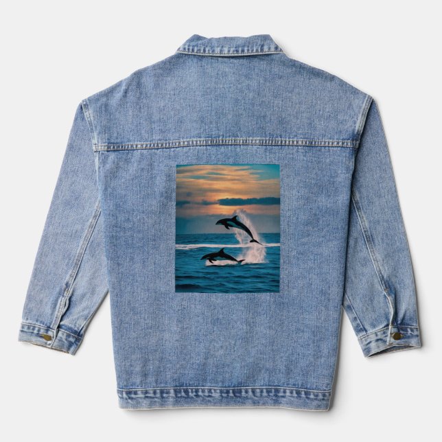 Chaqueta Vaquera Desafío en el Azul Profundo (Reverso )