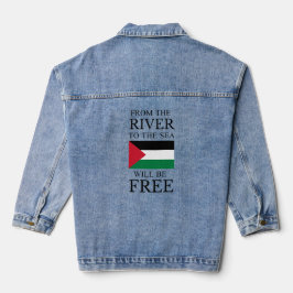 Chaqueta Vaquera Detener la guerra / Apoyar a Gaza y Palestina