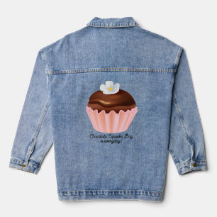 Chaqueta Vaquera Día de la tarta de chocolate nacional, flor